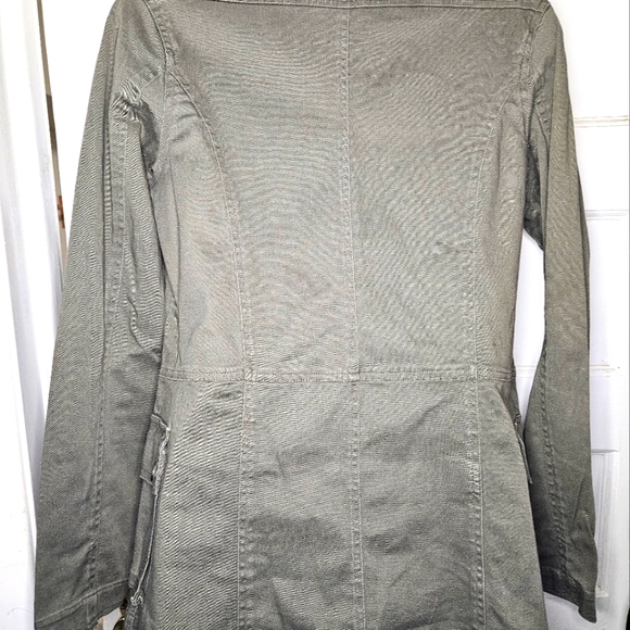 Stone Cargo Vintage Army Green Mandarin Collar Military Jacket Size 3 - Picture 2 of 6